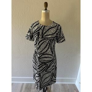 ANN TAYLOR | Womens Cheetah Leaf Shift Dress NEW Size 6 Classic Mod Career Chic